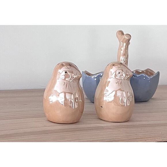 Lusterware 3pc Nesting Baby Chick Salt & Pepper Shaker Set - Picture 5 of 12